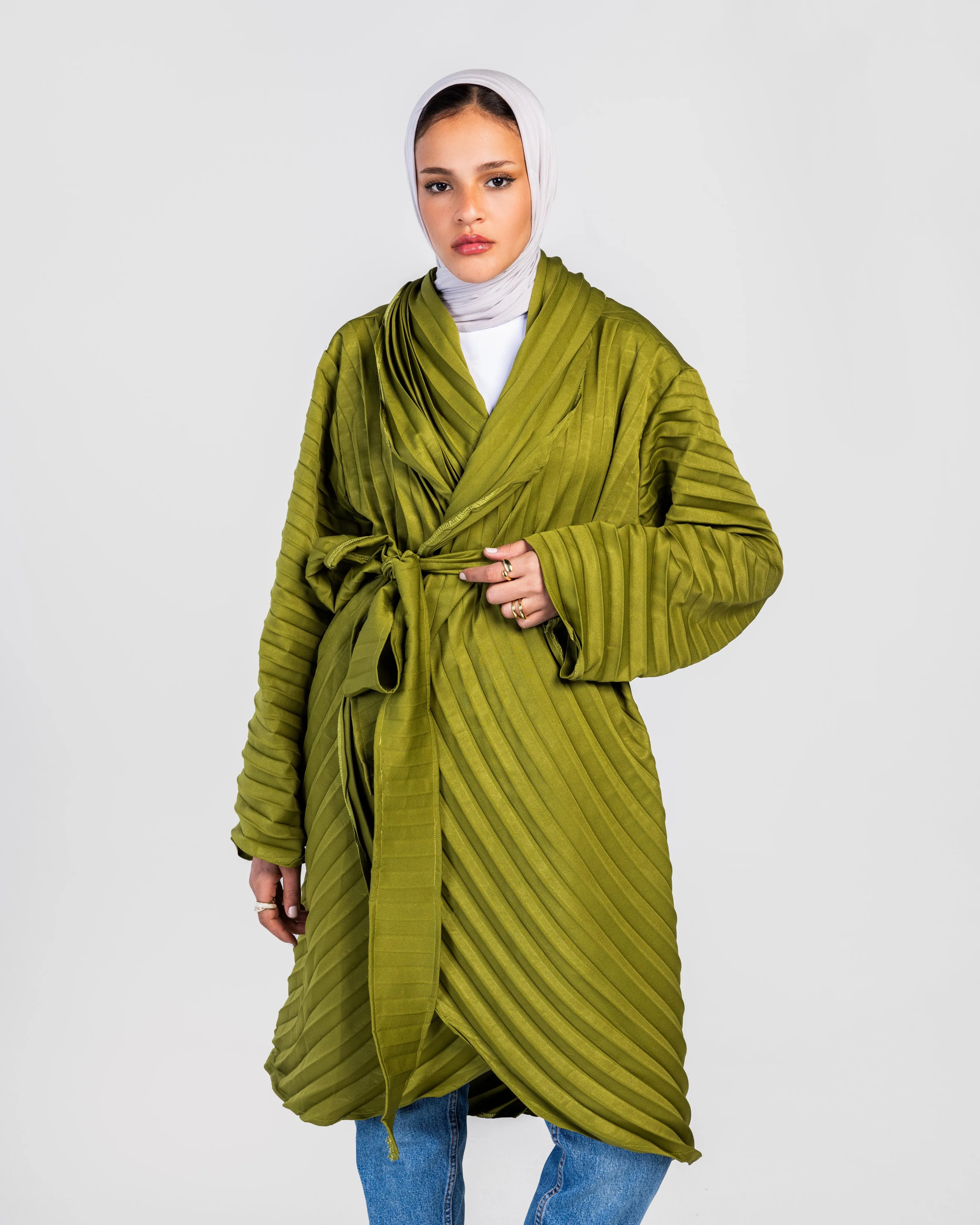 Kiwi Circular Pleated Cardigan