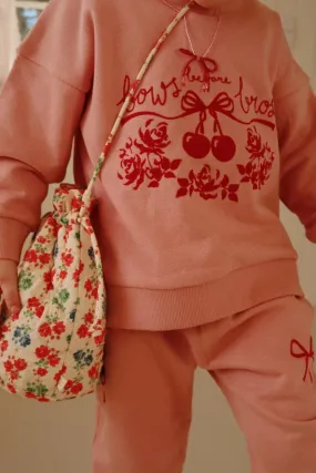 Konges Sløjd - Loupy Lou Sweatshirt Gots ks102025 - Bow Rose