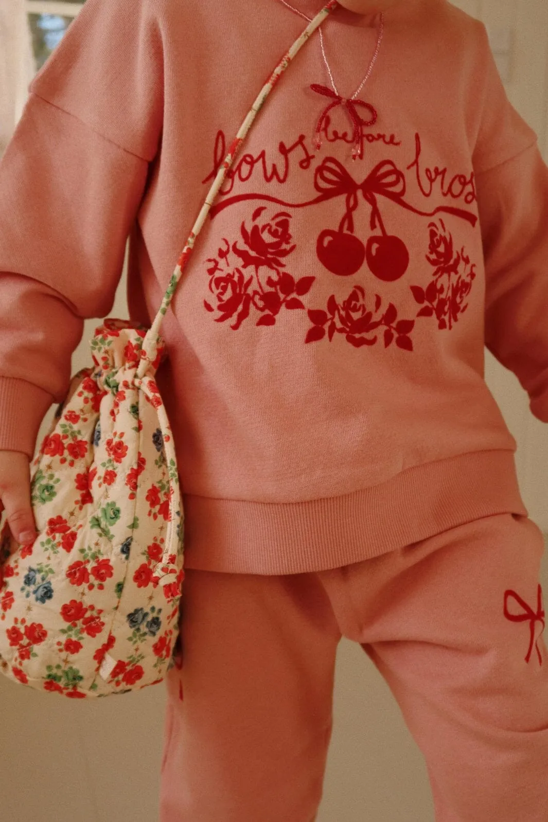 Konges Sløjd - Loupy Lou Sweatshirt Gots ks102025 - Bow Rose