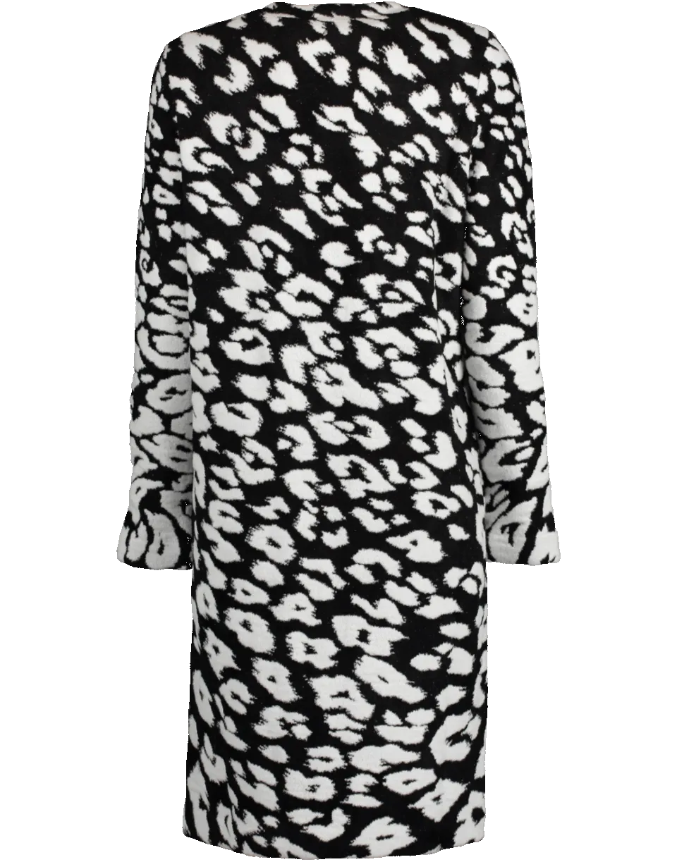 Leopard Knit Coat