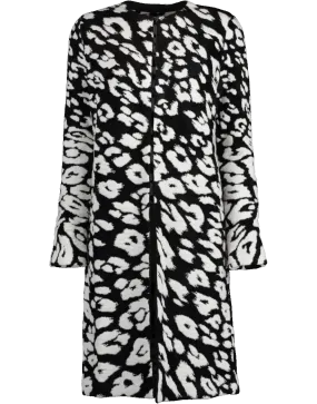Leopard Knit Coat