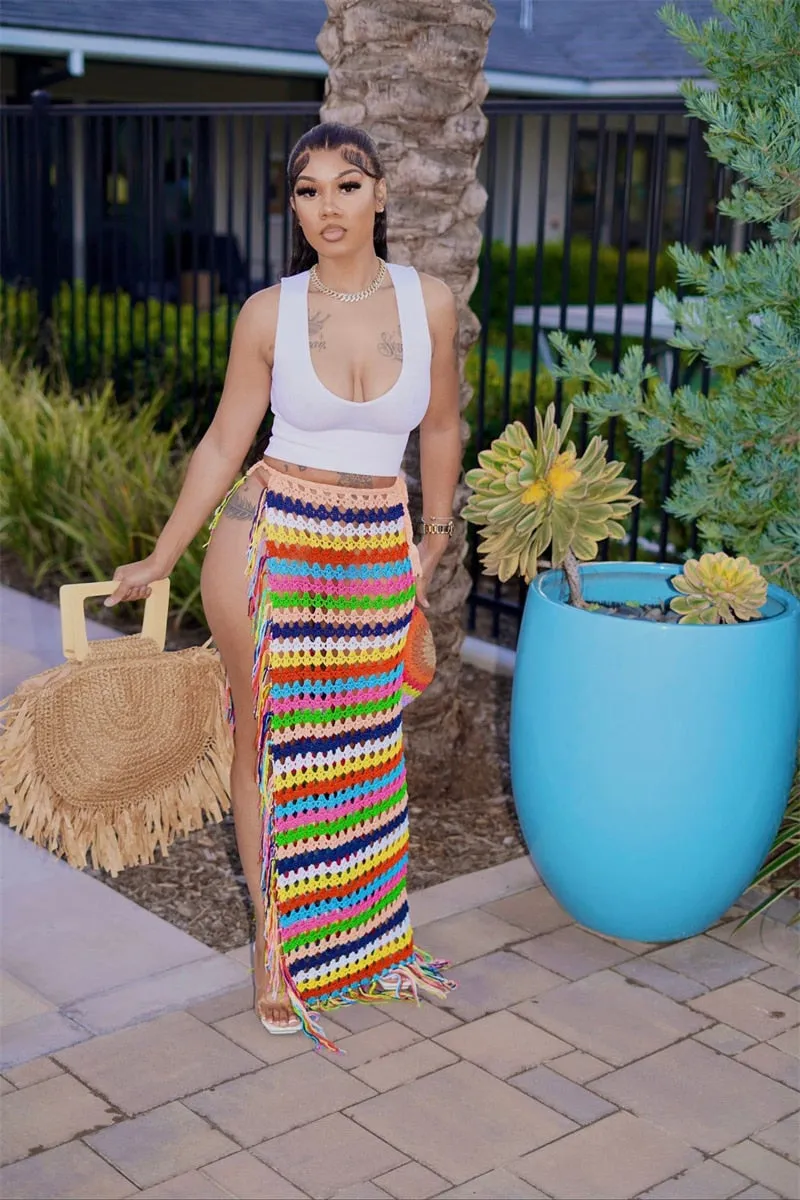 Let's Celebrate Crochet Split Skirt