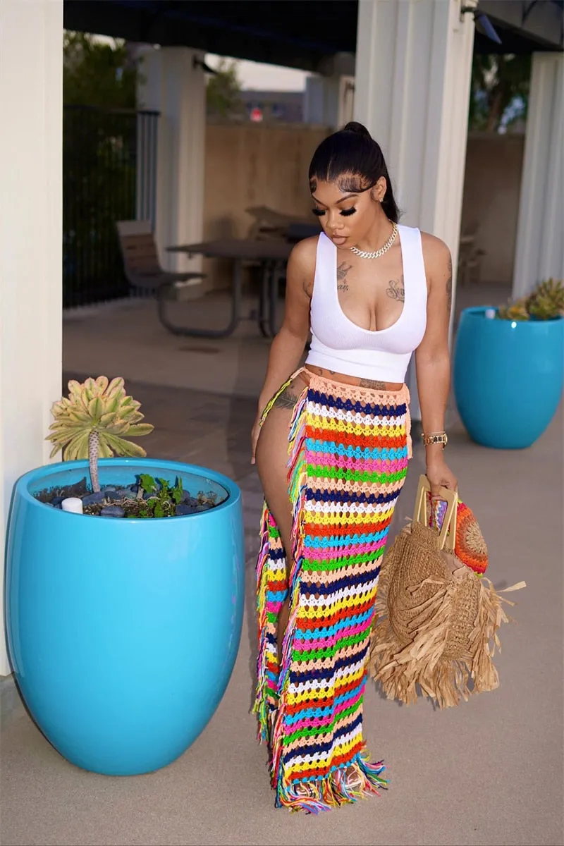Let's Celebrate Crochet Split Skirt