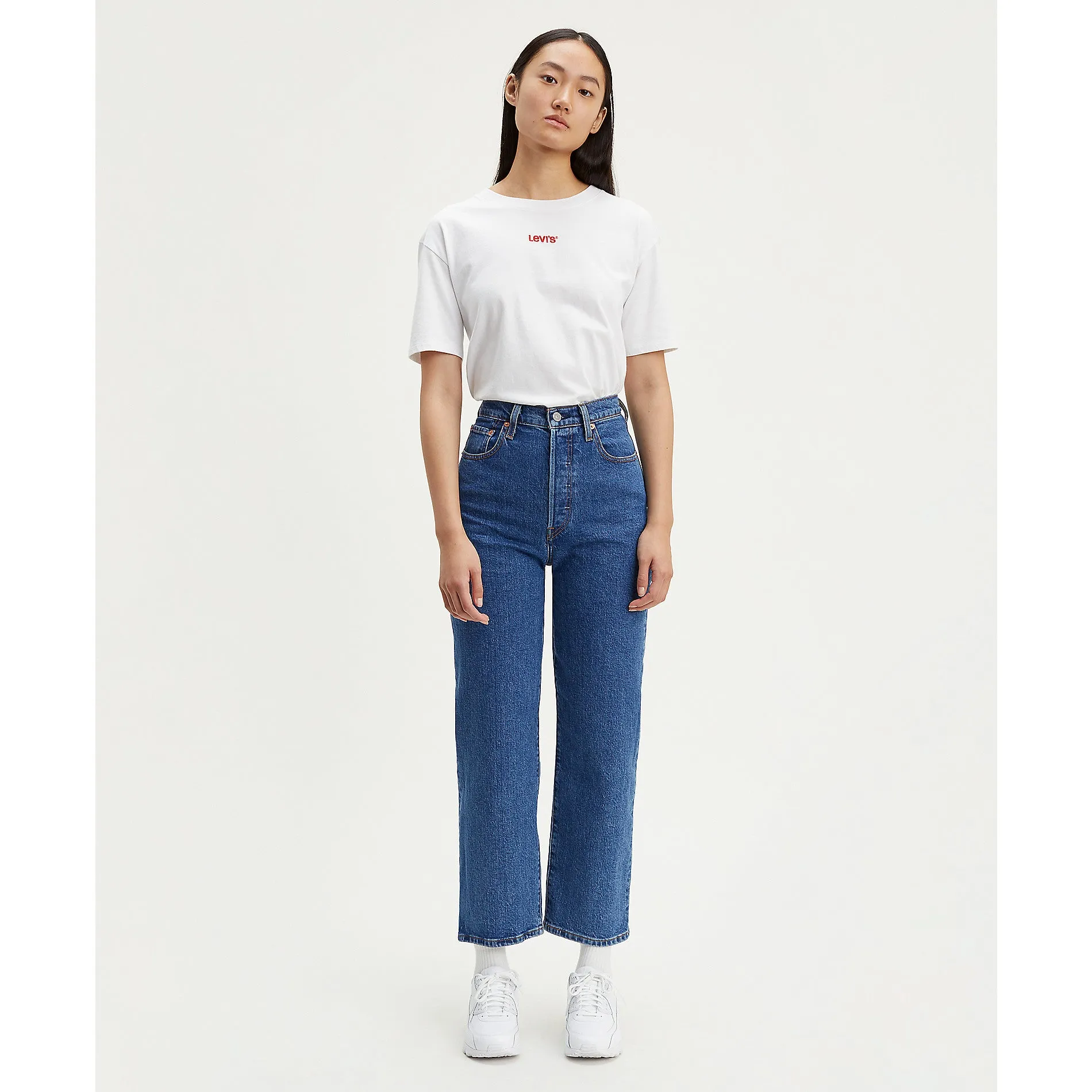 Levis Ribcage Straight Ankle Georgie Medium Wash