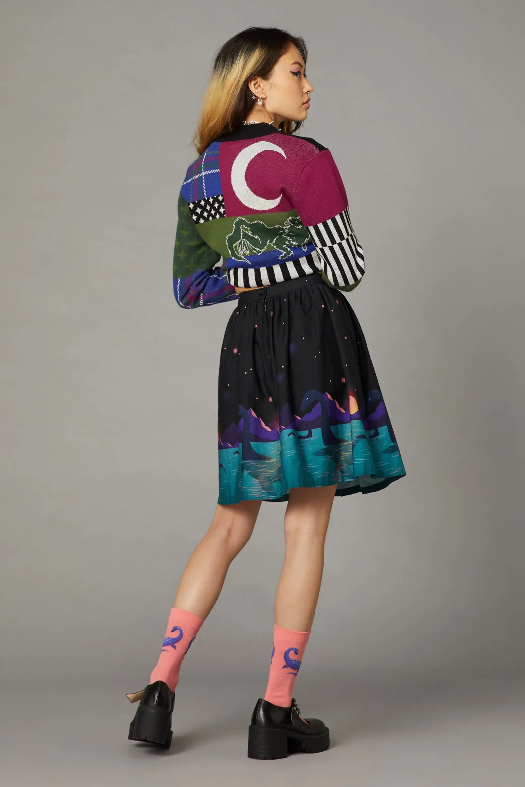 Loch Ness Print Skirt