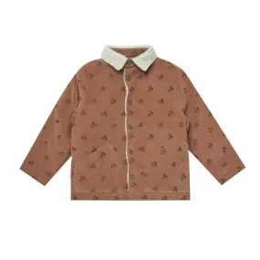 Long Chore Coat Blossom Embroidery
