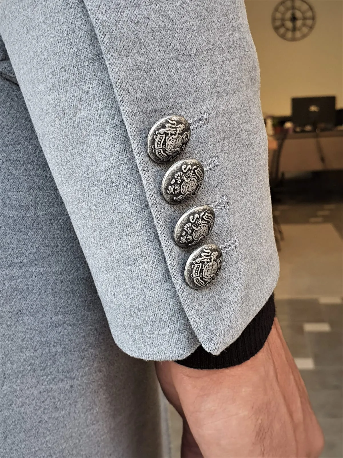 Mason Slim Fit Special Edition Double Breast Gray Woolen Coat ( Available in 4 Colors)