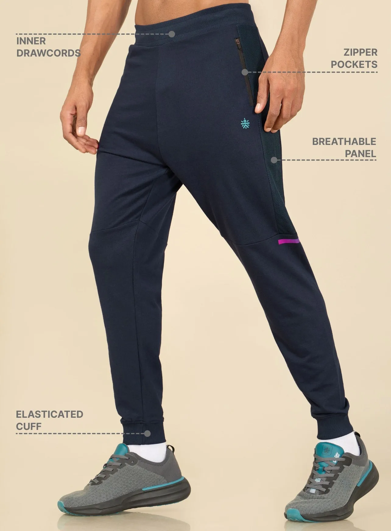 Men Navy Power Joggers