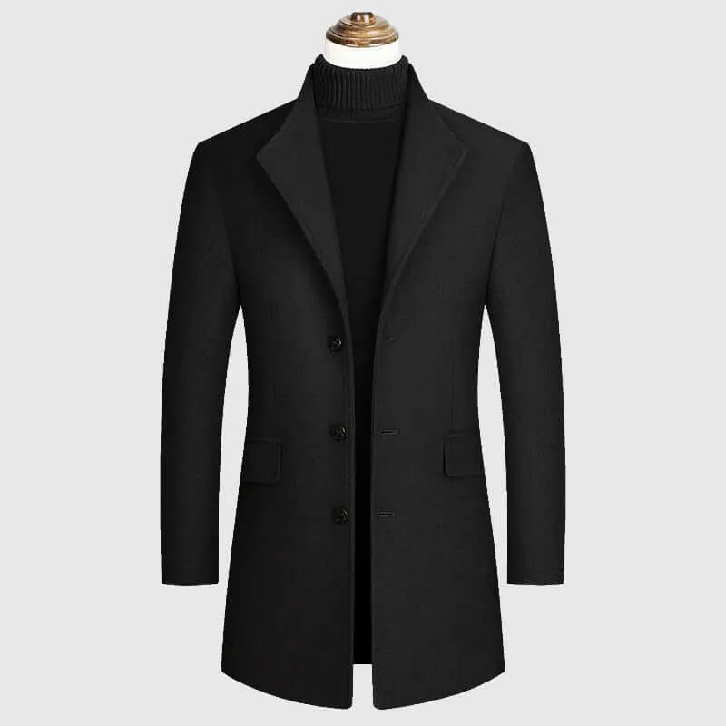 Men's Classic Wool Blend Winter Coat
