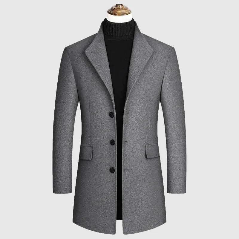 Men's Classic Wool Blend Winter Coat
