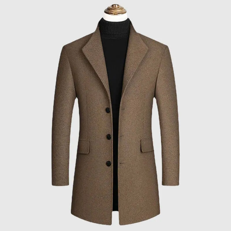 Men's Classic Wool Blend Winter Coat