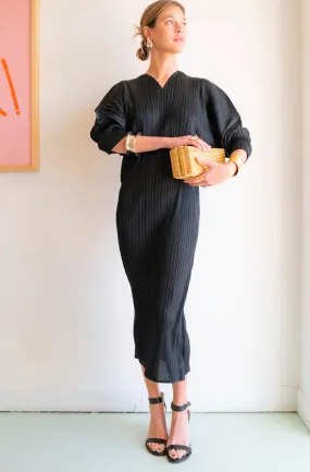 Micro-pleat Accordion Dress