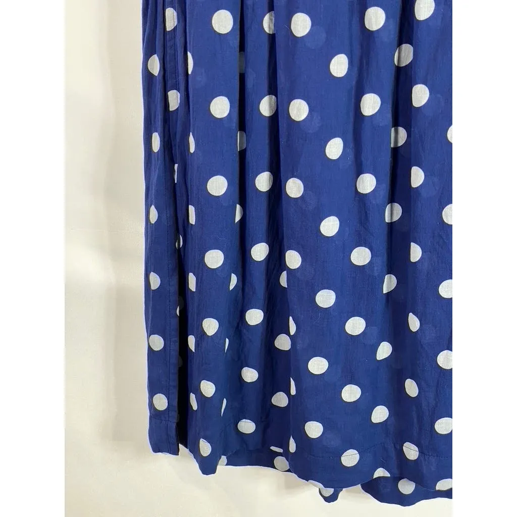 MIKOH Women's Delia Navy Polka Dot Maxi High Slit Elastic Waist Skirt SZ 2