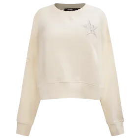 MLB HOUSTON ASTROS NEUTRAL WOMEN'S CREWNECK (EGGSHELL)