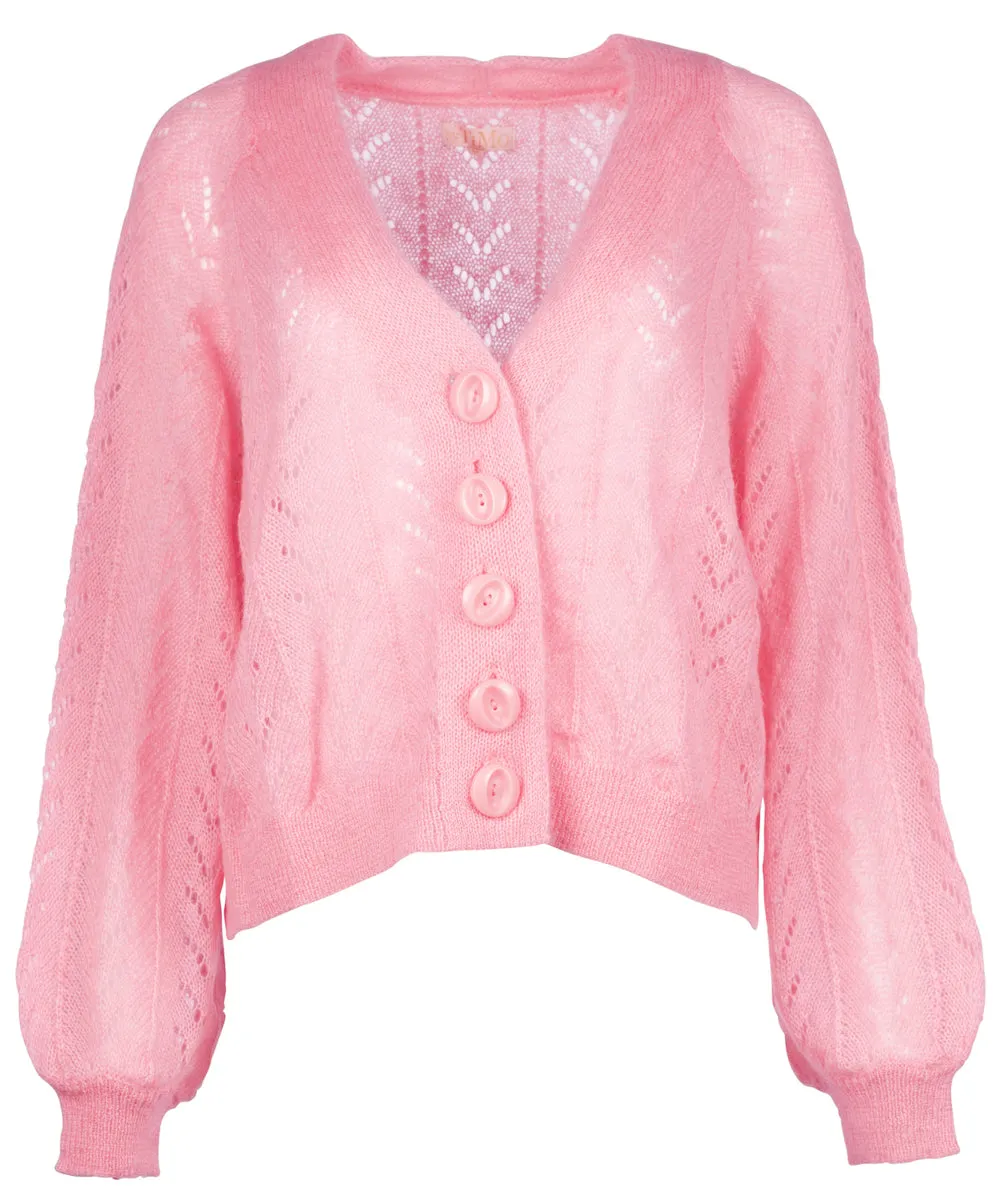 Mohair Cardigan - Pink