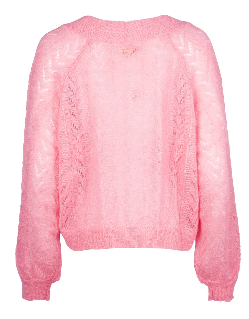 Mohair Cardigan - Pink