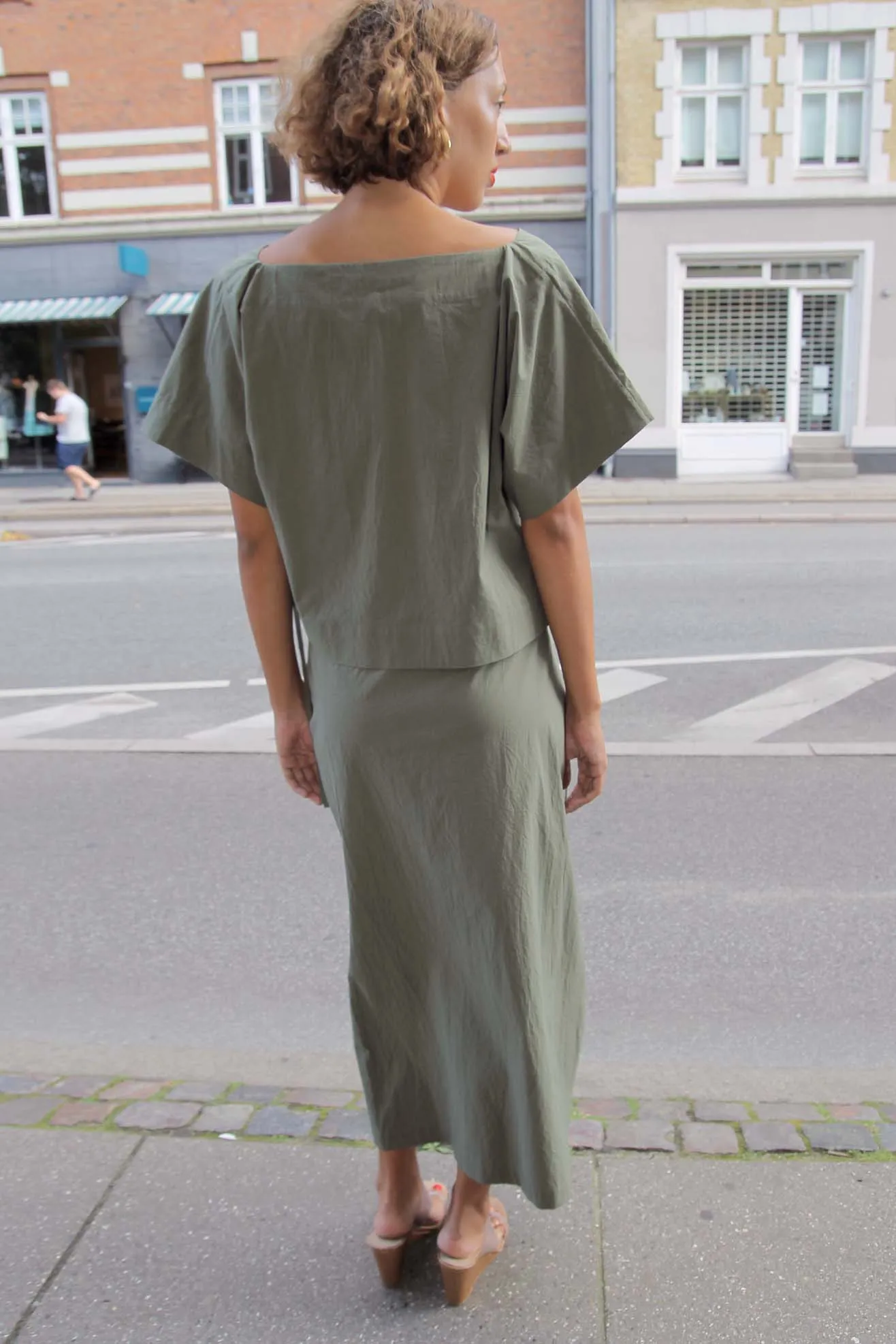 MR. LARKIN, Carlo Wrap Skirt, Loden