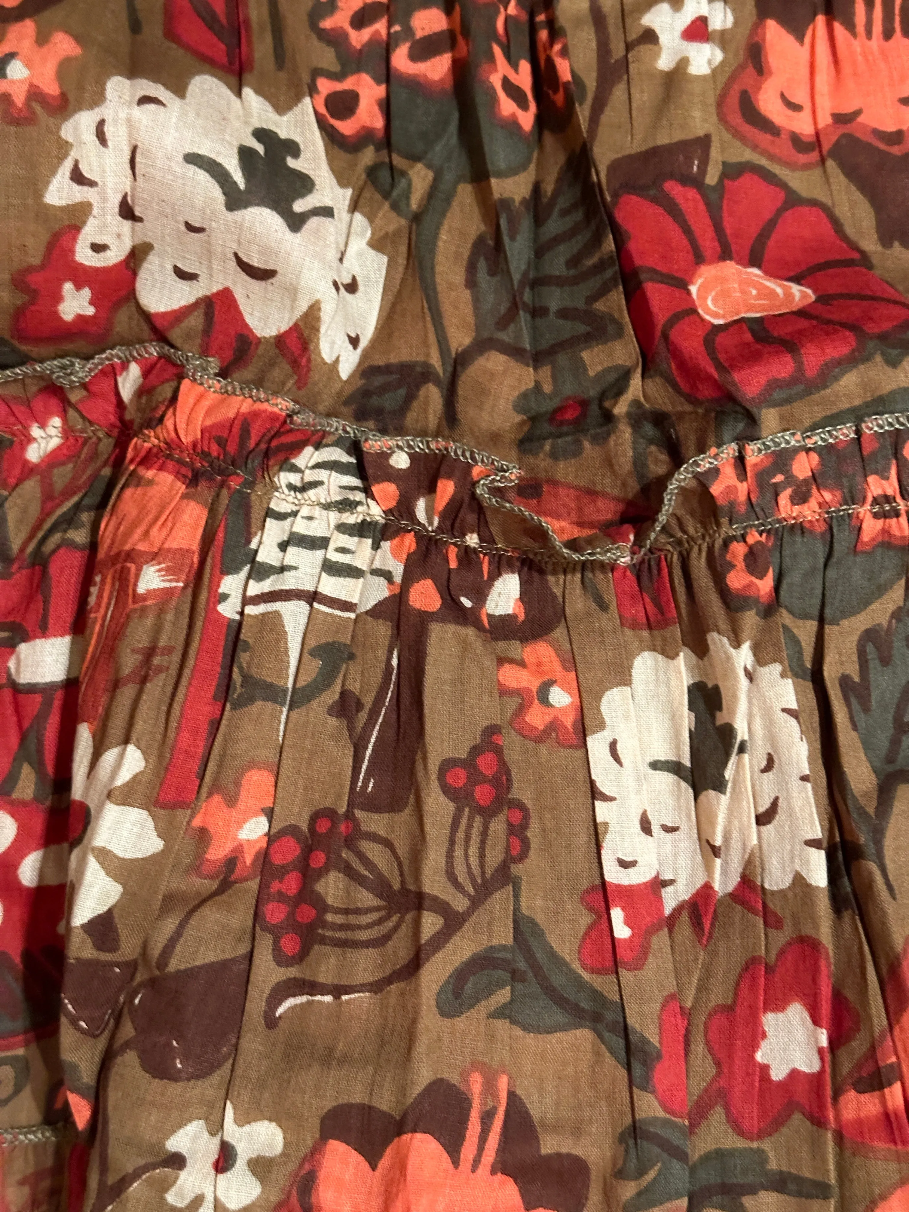 Mushroom Print Maxi Skirt