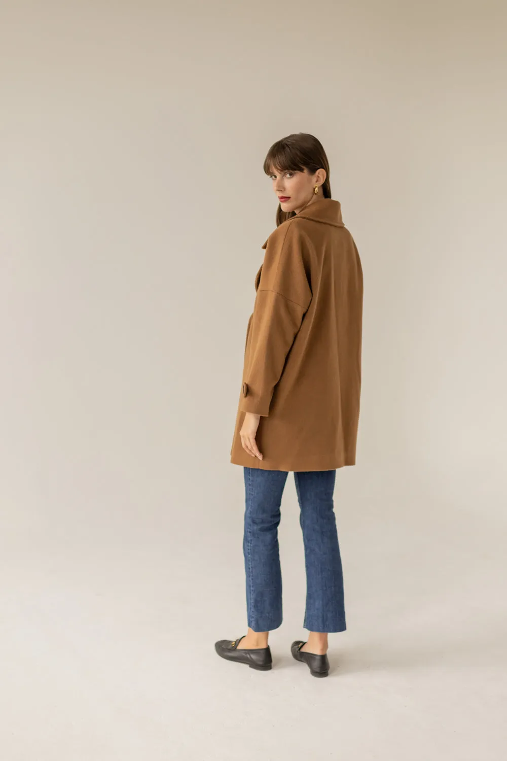 Nadine Cashmere Wool Coat - Caramel