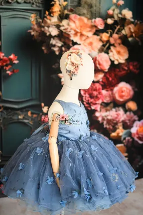 NEW. Charlee - blue-Petal Length Gown ( 4 Year - Petite 5 Year) up to 6 year