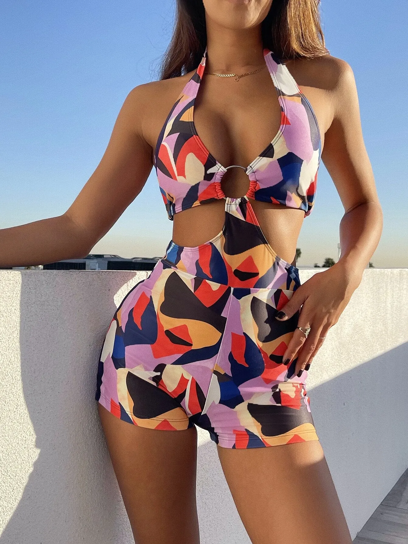 O-Ring Cut Out Romper
