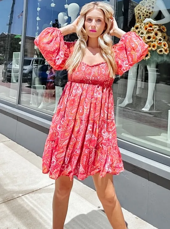 Paisley Joy Babydoll Dress
