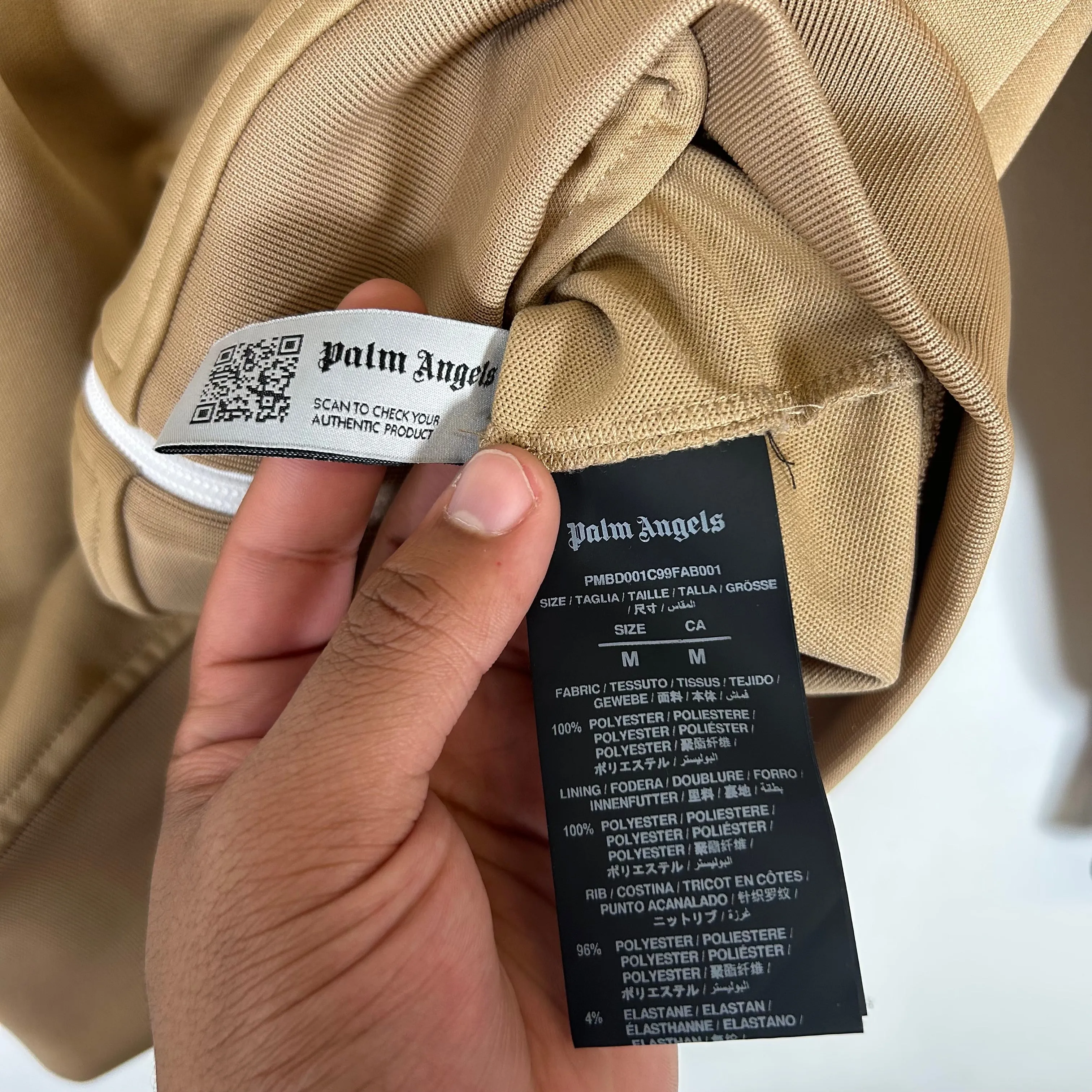 Palm Angels Tan Track Jacket Size M