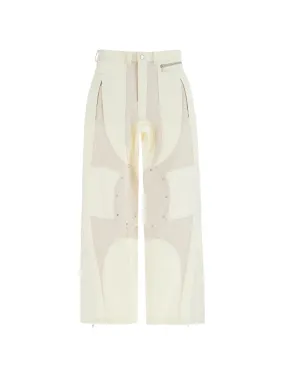 Patchwork Cargo Denim Trousers