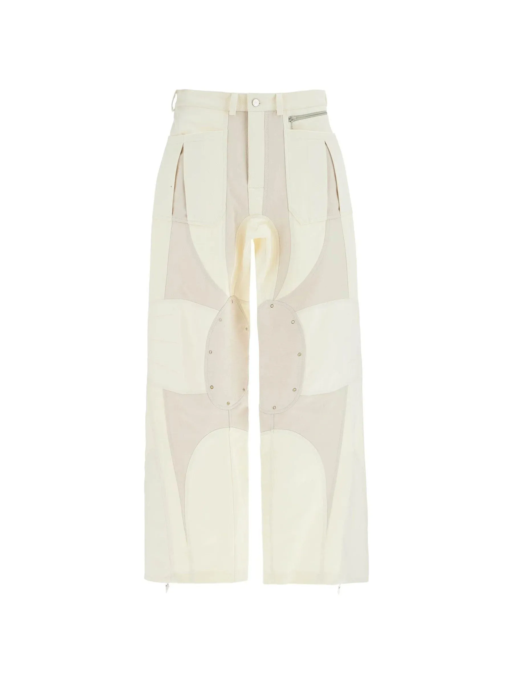 Patchwork Cargo Denim Trousers