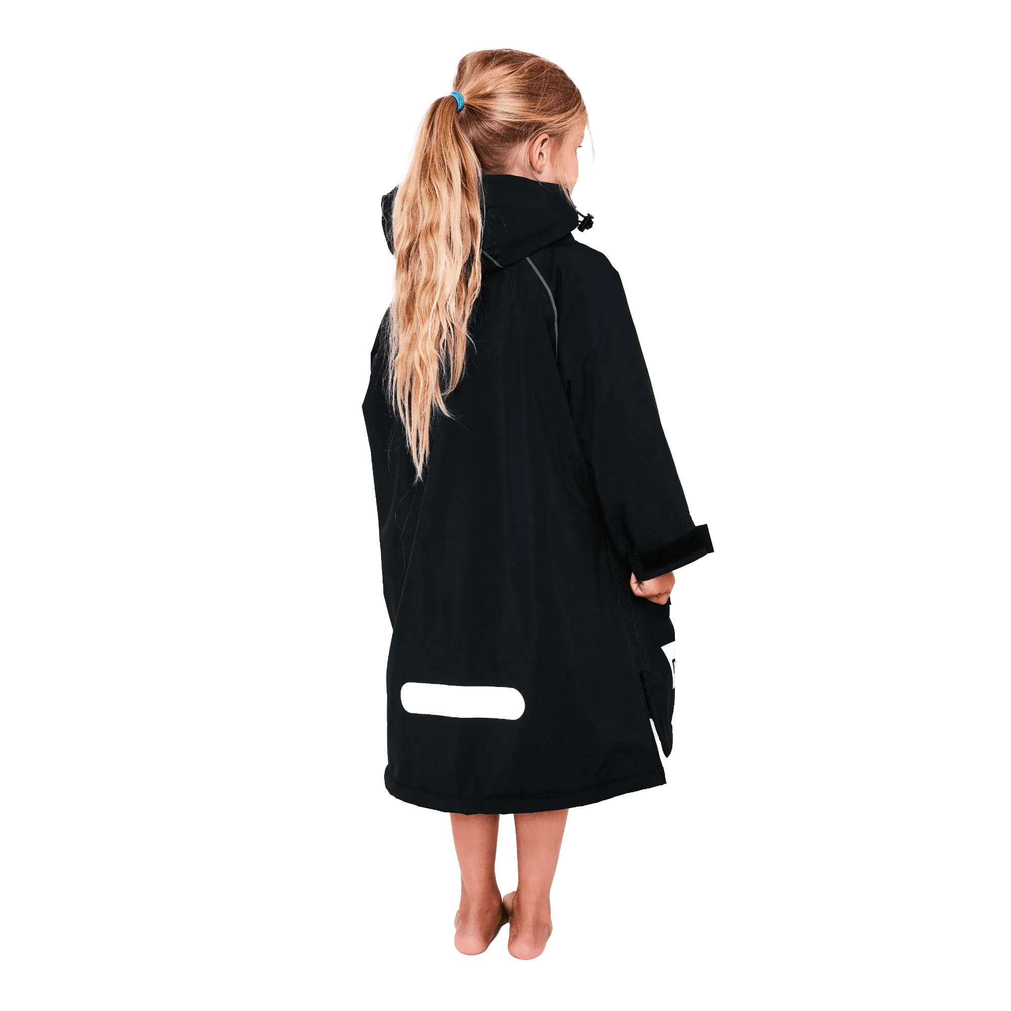 Red Original Change Kids Poncho Half-Zip Long Sleeve - Black
