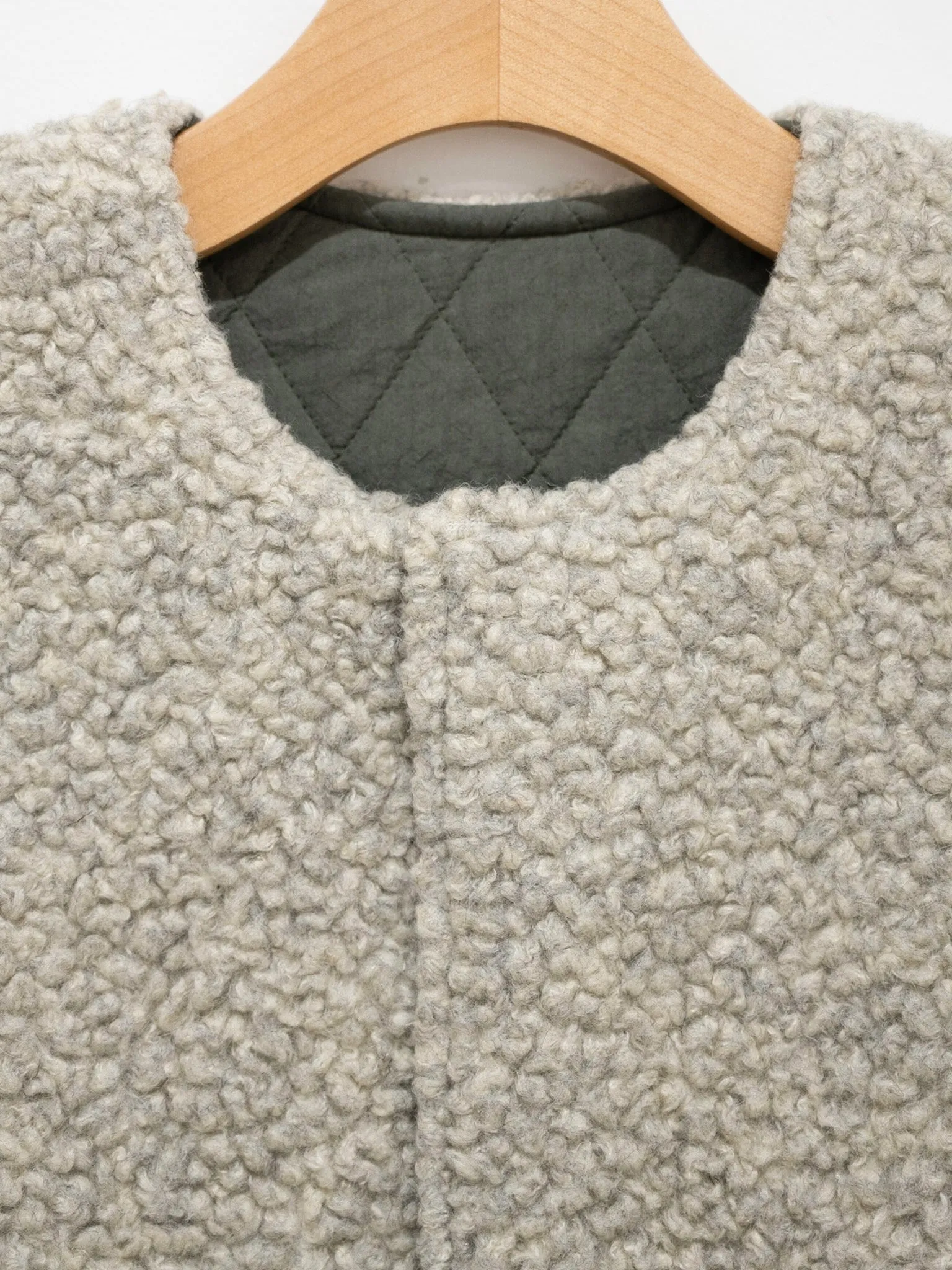 Reversible Boa Vest - Gray/Olive