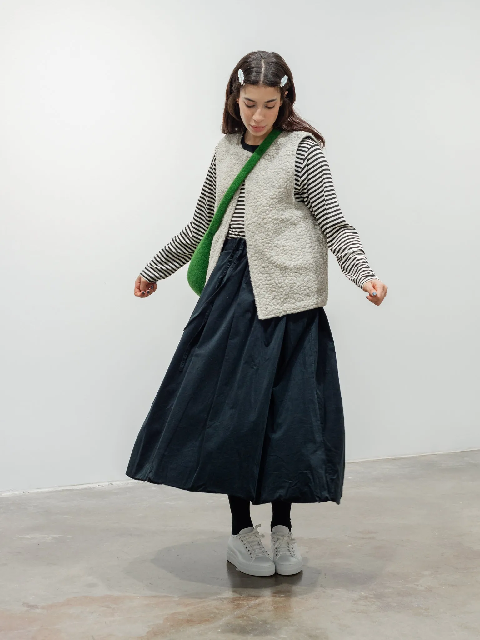 Reversible Boa Vest - Gray/Olive