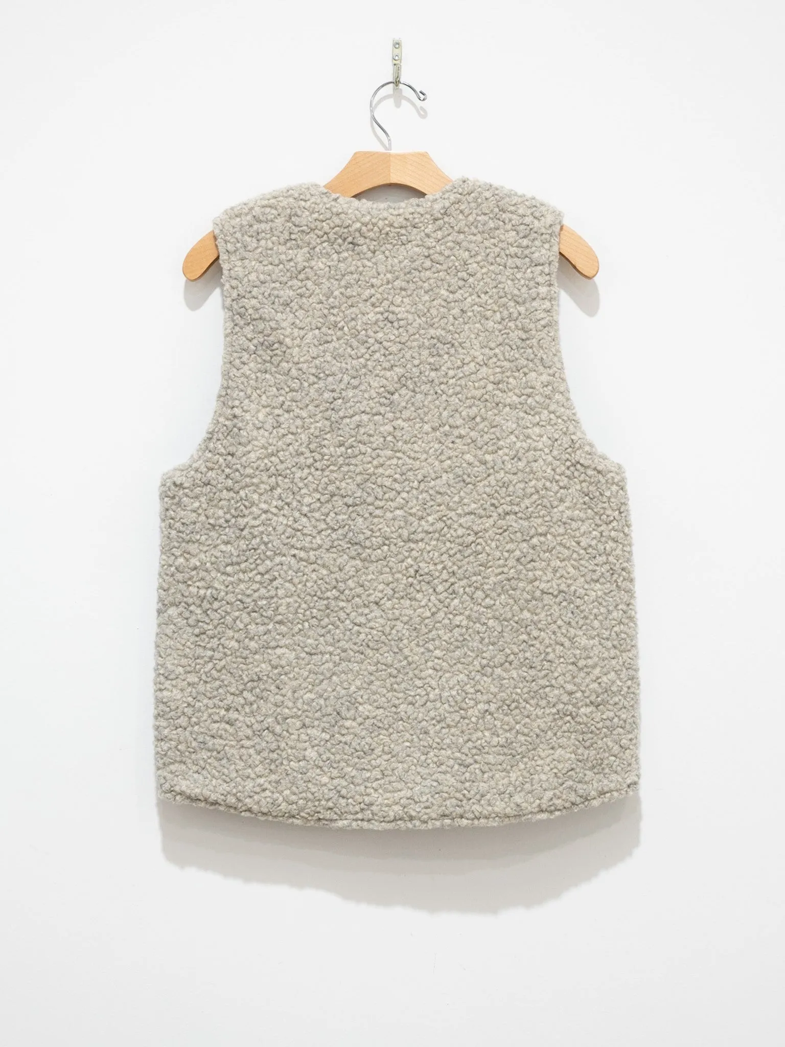 Reversible Boa Vest - Gray/Olive