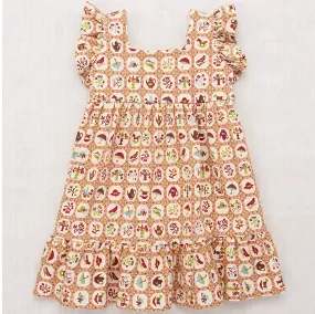 Ruffle Sleeve Dress in String Trellis by Misha & Puff - Last Ones In Stock - 8-10 Years