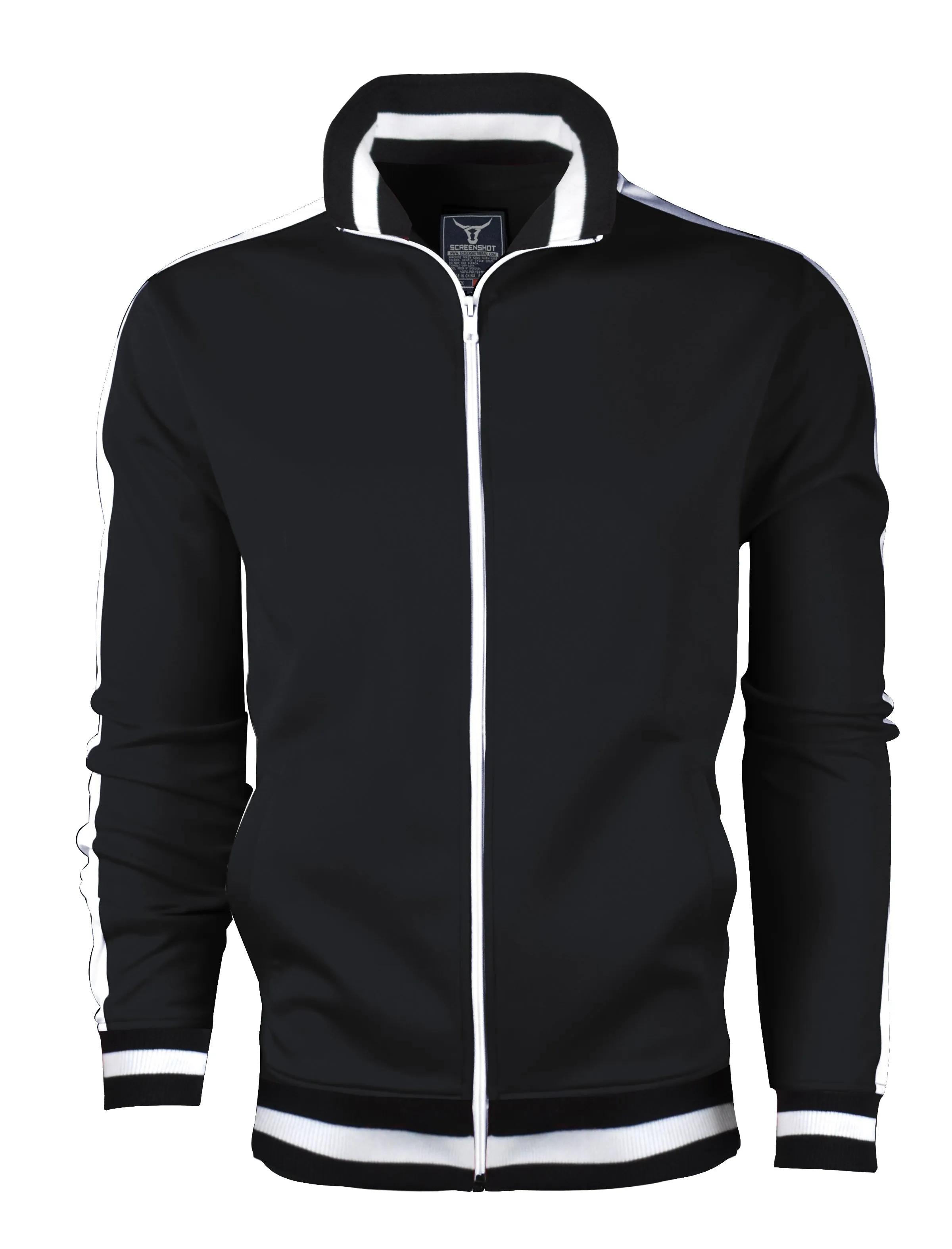 S51700-BASIC TRACK JACKET-BLACK/WH