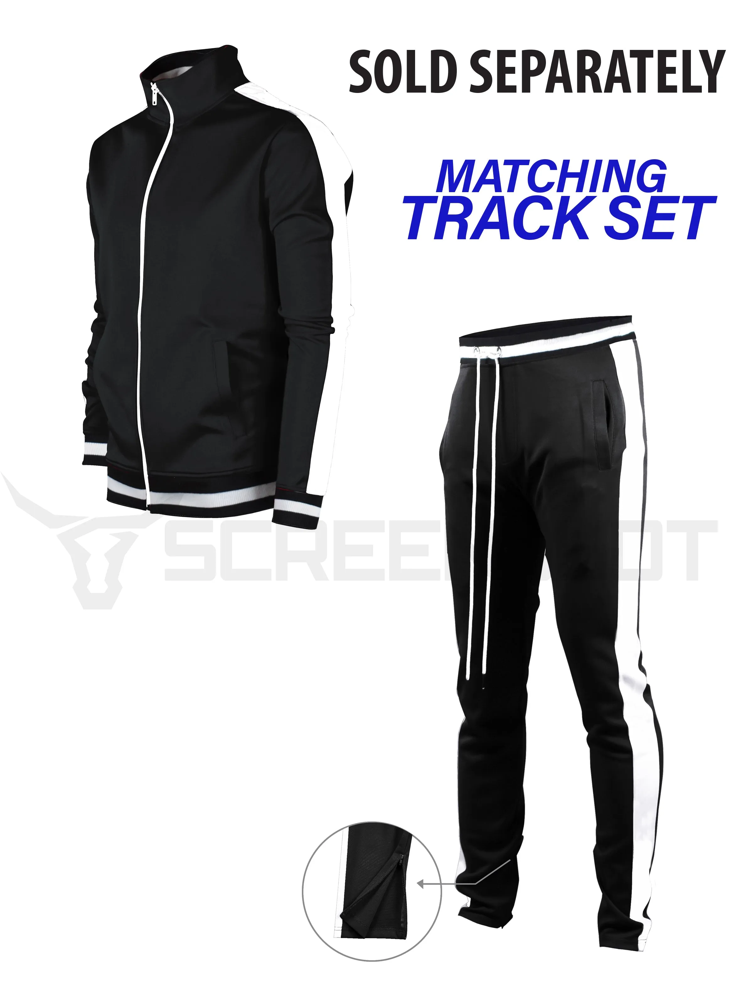 S51700-BASIC TRACK JACKET-BLACK/WH