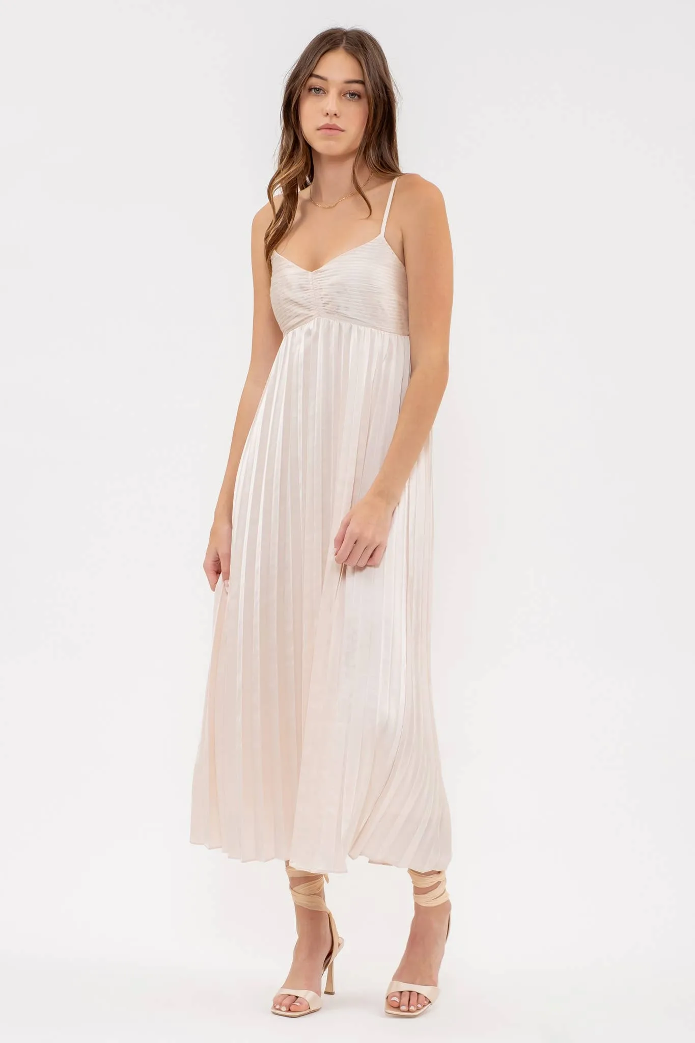 Satin MIDI DRESS Blu Pepper