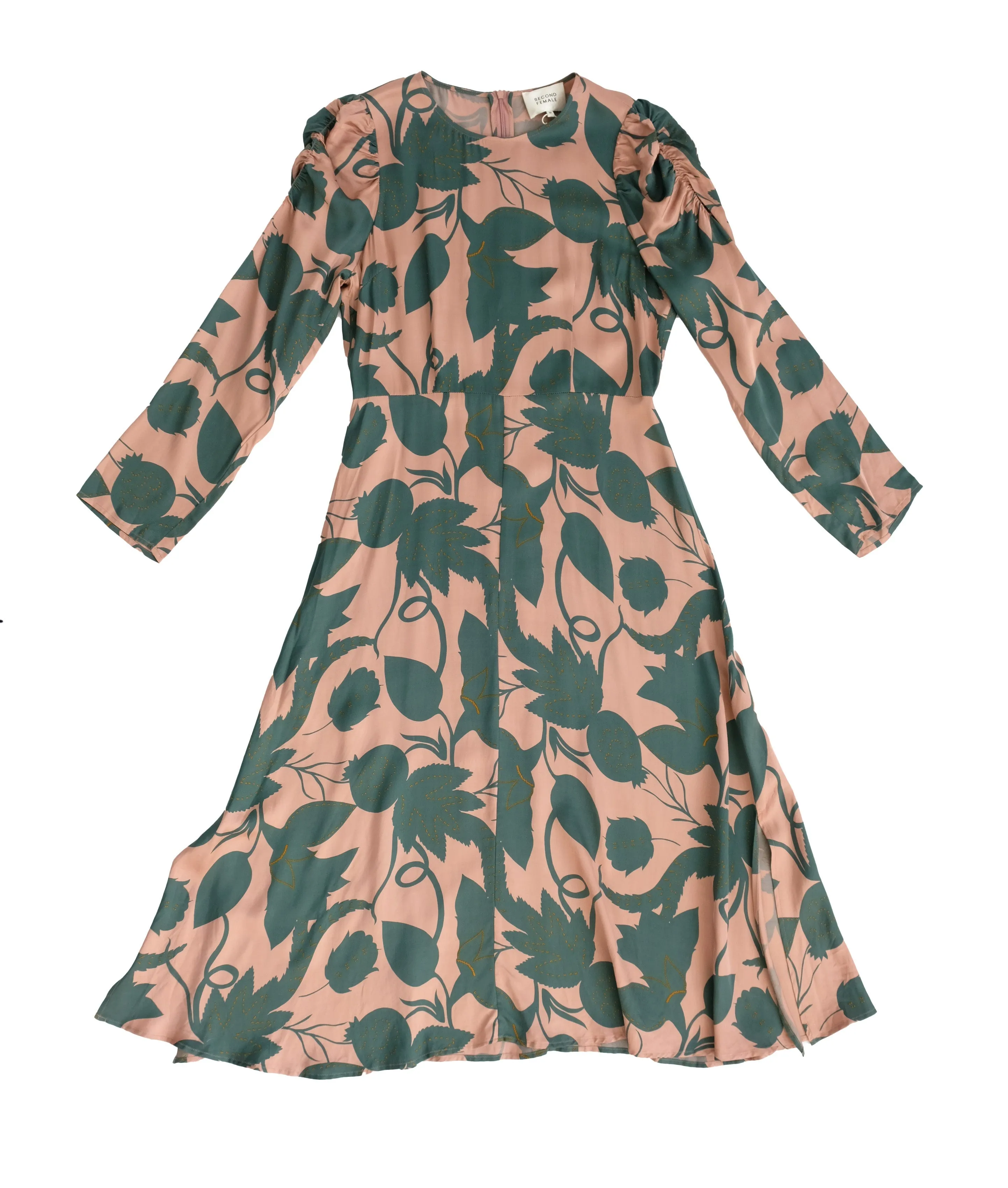 Second Female Tea Dress in Pink and Green, M