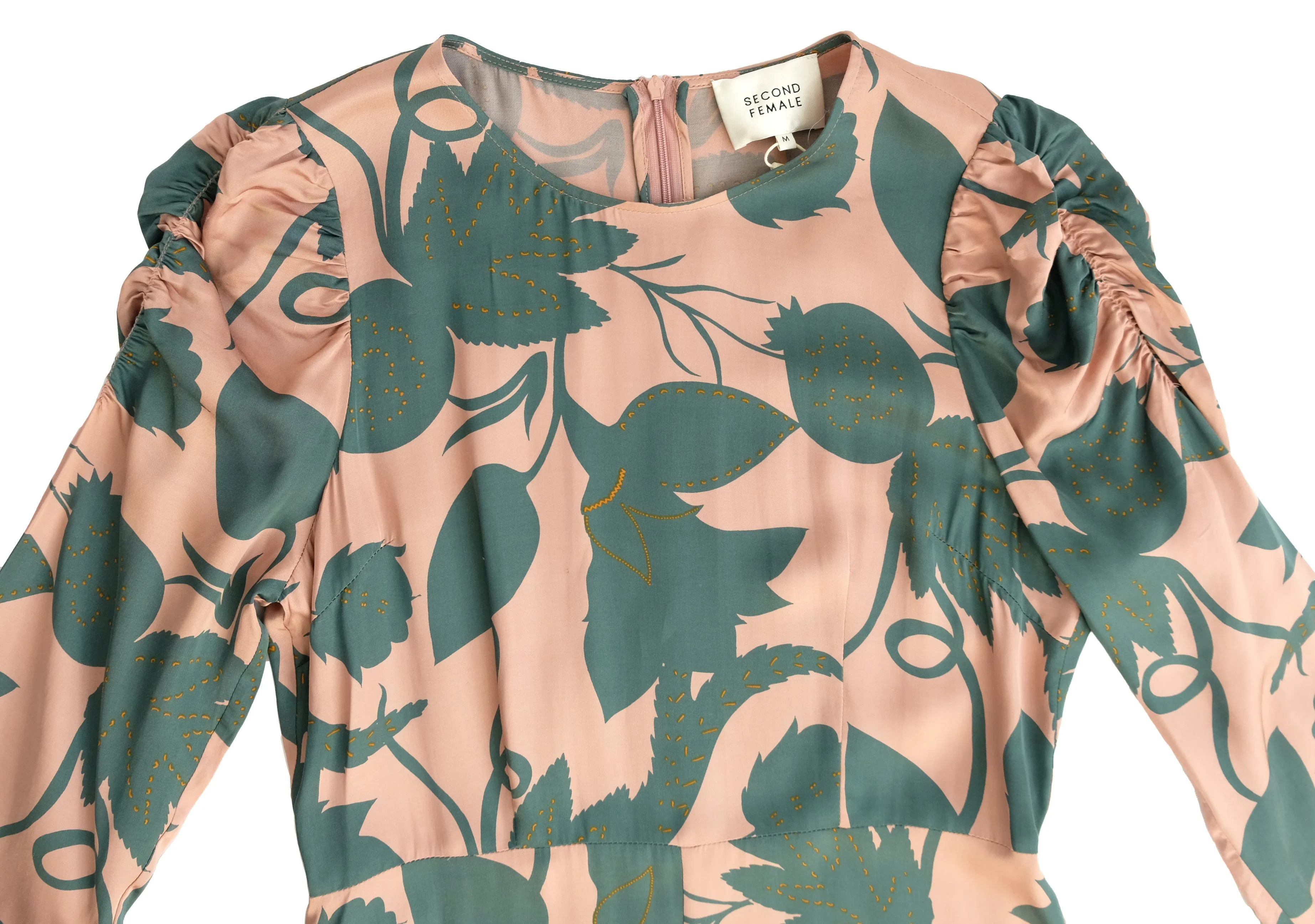 Second Female Tea Dress in Pink and Green, M