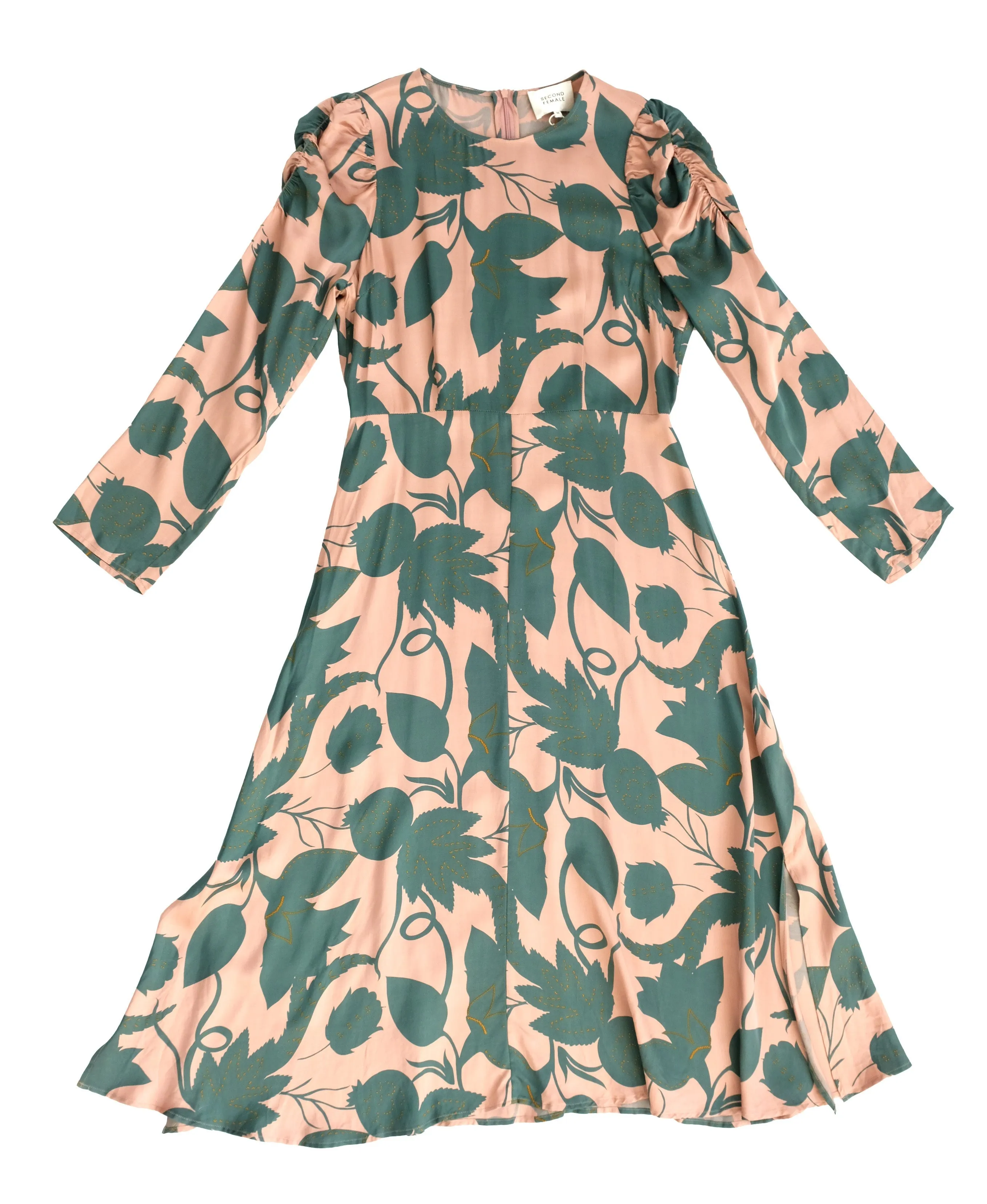 Second Female Tea Dress in Pink and Green, M