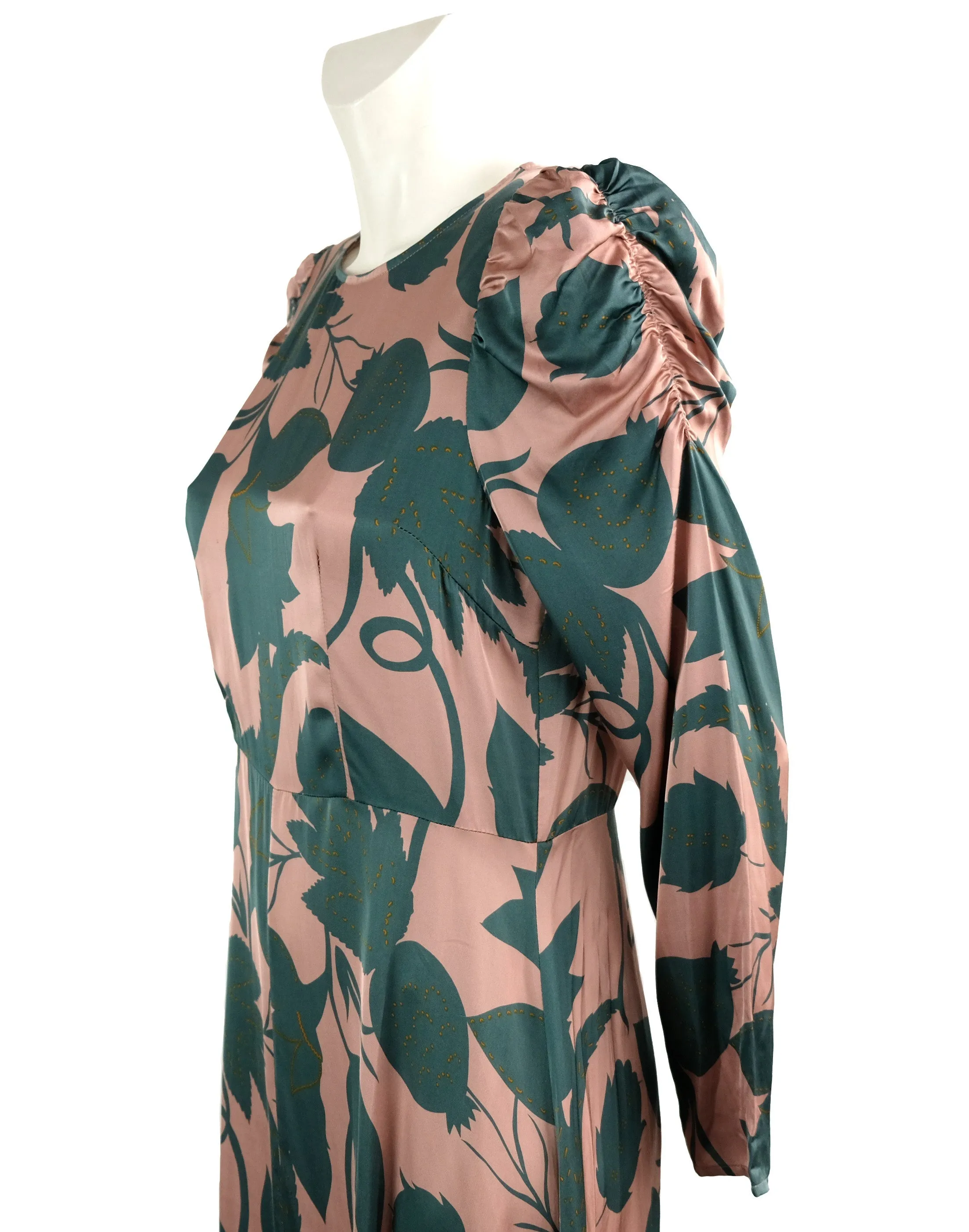 Second Female Tea Dress in Pink and Green, M