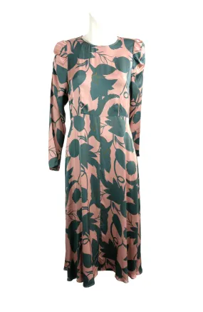 Second Female Tea Dress in Pink and Green, M
