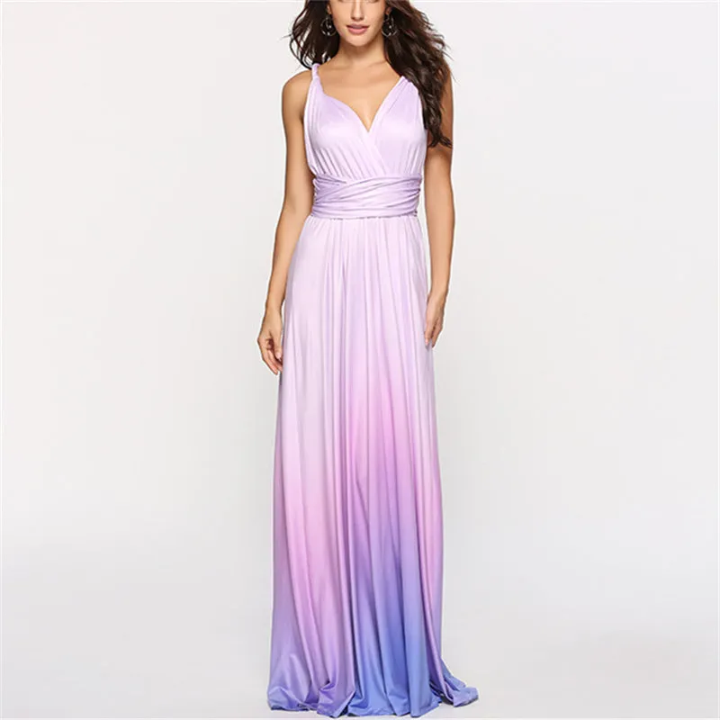 Sexy backless multi-way wrap floor-length dress | transformer evening gowns long prom dress