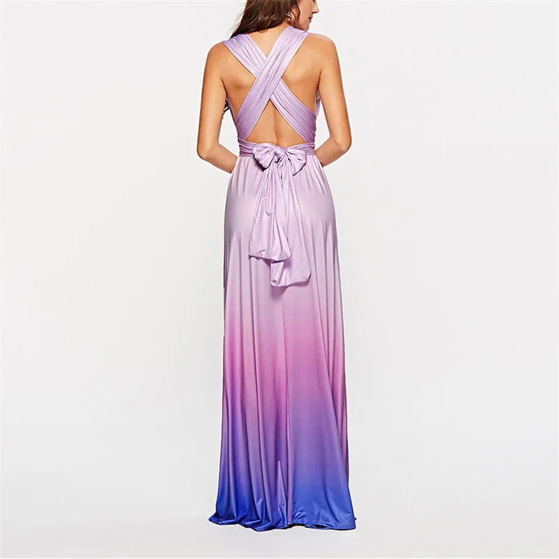 Sexy backless multi-way wrap floor-length dress | transformer evening gowns long prom dress