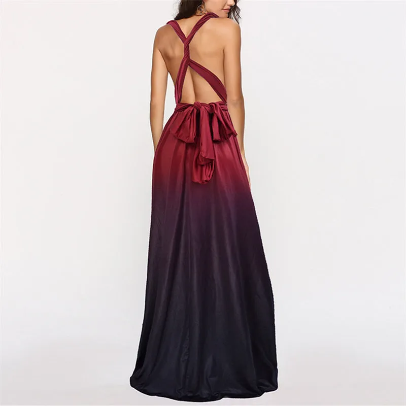 Sexy backless multi-way wrap floor-length dress | transformer evening gowns long prom dress
