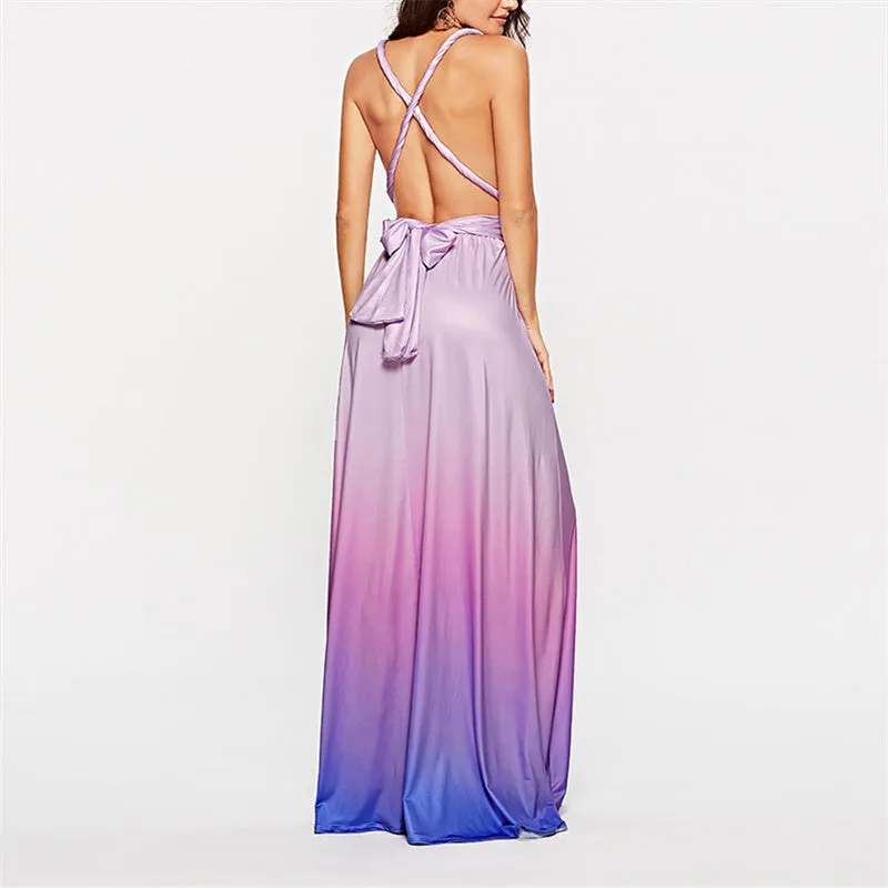 Sexy backless multi-way wrap floor-length dress | transformer evening gowns long prom dress
