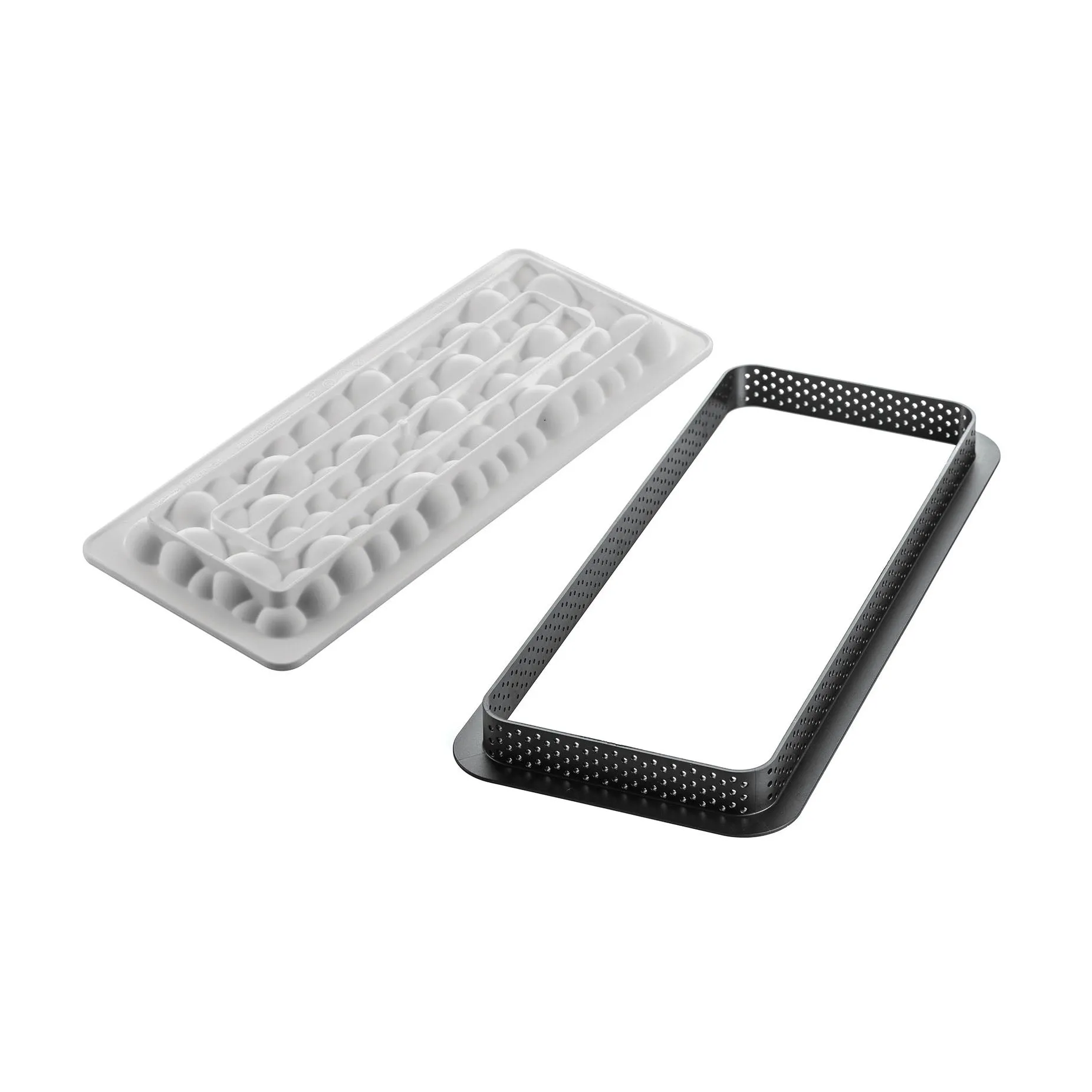SILIKOMART Bubble Rectangular Tart Ring Kit (Silicone Mould   Ring)