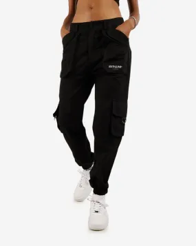Sixth June Multi Pockets Cargo Pants, Black - Women's
