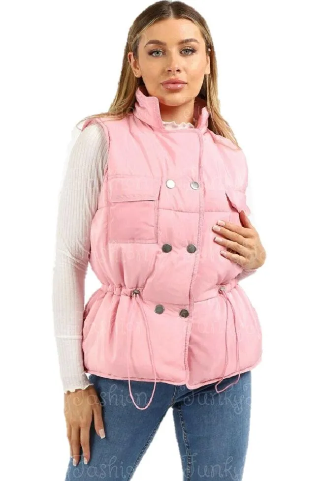Sleeveless Quilted Gilet Coat