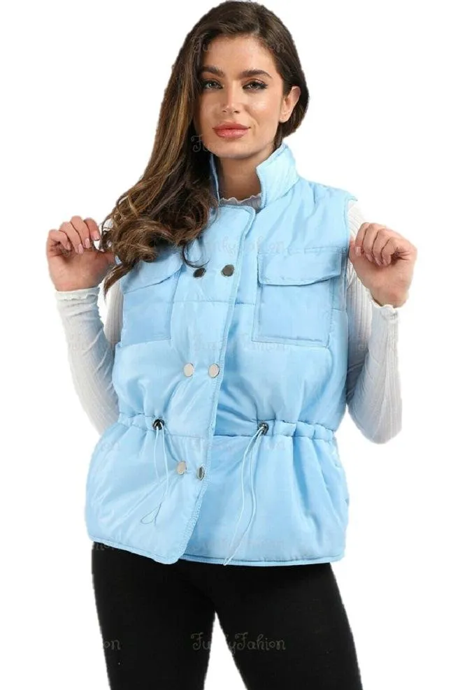 Sleeveless Quilted Gilet Coat